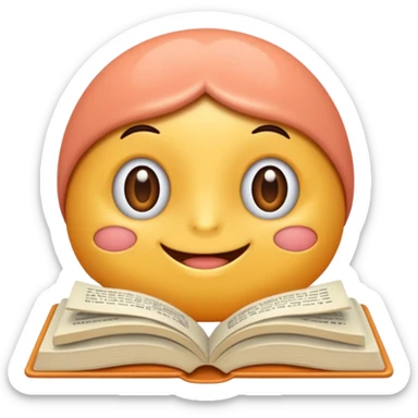 Livro cor salmão sticker