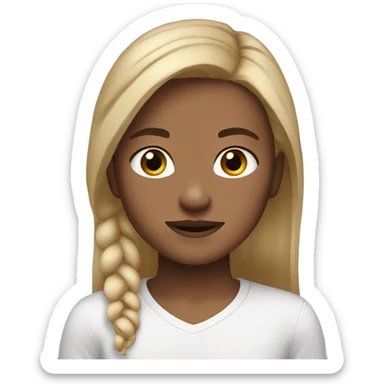 Brown and blond hair and 10 years old freckles ￼ sticker