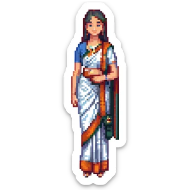 pretty lady in a sari sticker