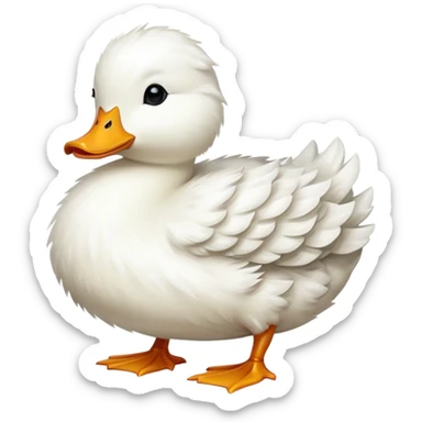A little white duck is upset sticker
