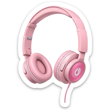 Light pink headphones sticker