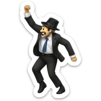 jews dancing sticker