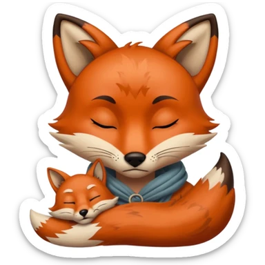 tatoos fox, sleepy sticker
