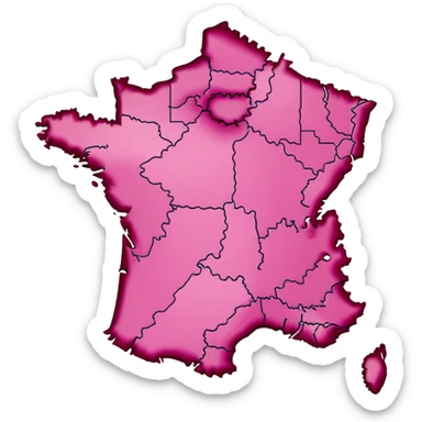 France map pink  sticker