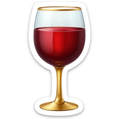 golden wine glass like holy grail sticker