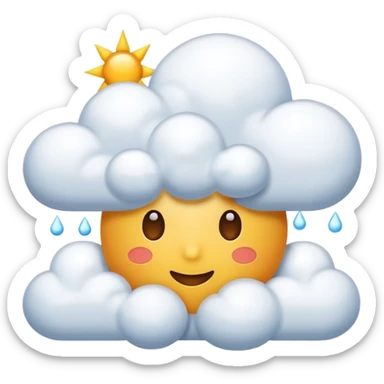cloud snow sticker