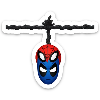 venom with spiderman hanging out sticker