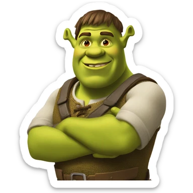 shrek as a tour guide sticker