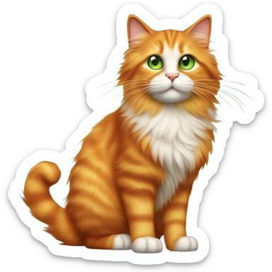 orange cat sticker