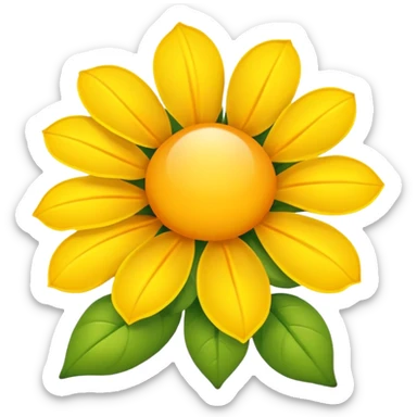 flower bursting out of sun sticker
