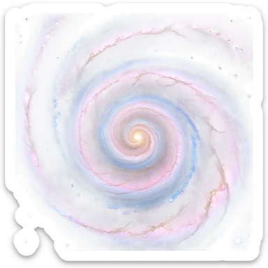  Cinematic Realistic Galaxy – A vast, sweeping view of a majestic spiral galaxy, with glowing arms of stars, dust, and gas stretching into infinity. Vibrant hues of pink, blue, and gold swirl together, capturing the grand scale and breathtaking beauty of the universe. sticker