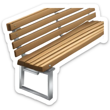 park bench front view sticker