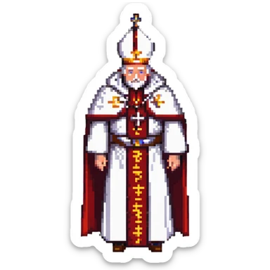 respectful representation of a pope's passing sticker