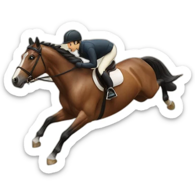 jumping horse sticker