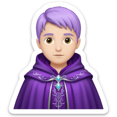 fantasy magic purple cloak sticker