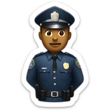 Policeman with a shield  sticker