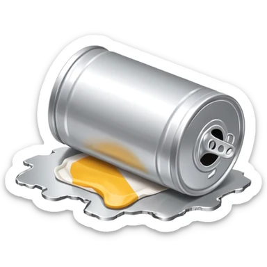 beer can lying on the ground sticker