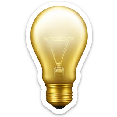Lightbulb made of gold sticker