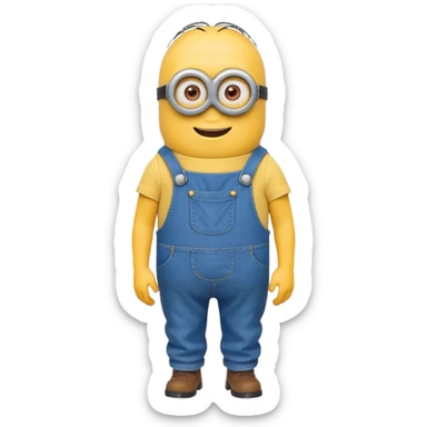 Minion Bob emoji standing sticker
