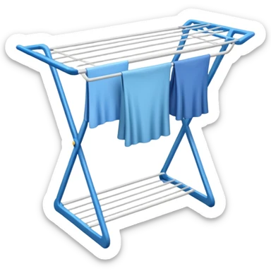 laundry drying rack sticker