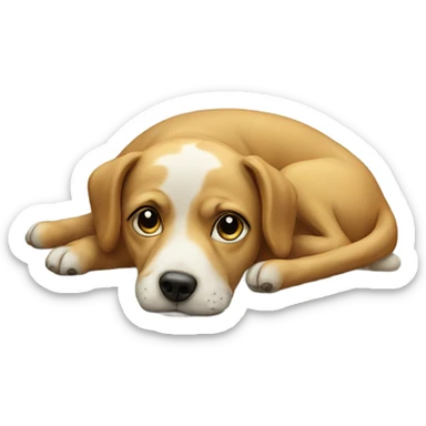 Dog on pillow sticker