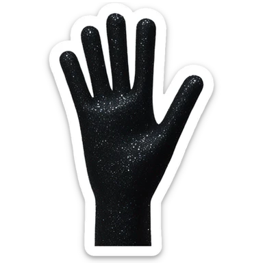black sparkly elegant long gloves sticker
