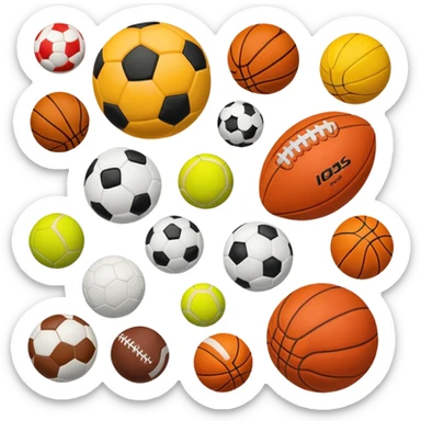balls from different sports sticker