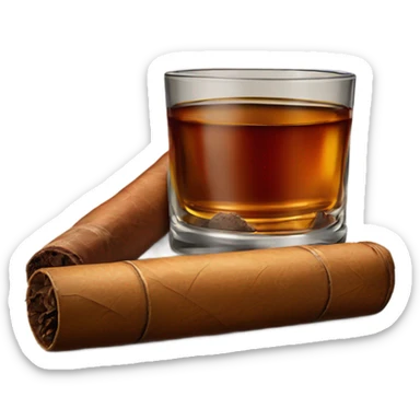 Bourbon and cigars sticker