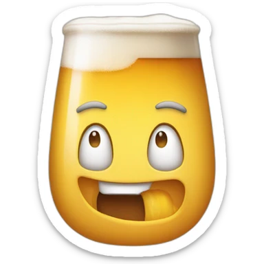 Une grouille qui fait boit de la bière  sticker