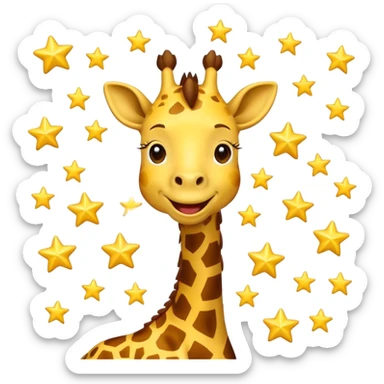 create a emoji of a drunk giraffe sticker