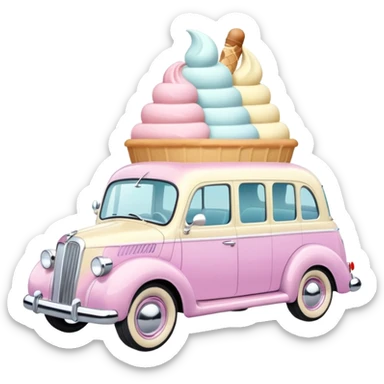 ice cream car sticker