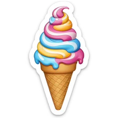 Ice cream cone sticker