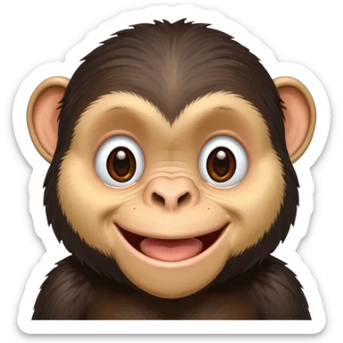 cute chimpanzee sticker