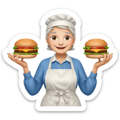 granny burger sticker