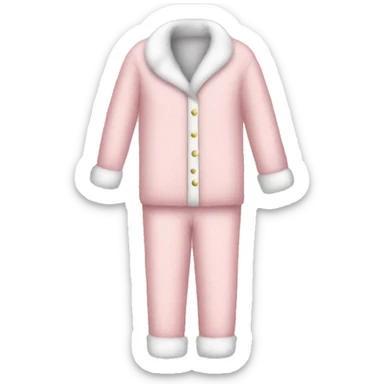 Light pink fuzzy Christmas pajamas sticker