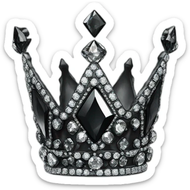 Black diamond crown sticker