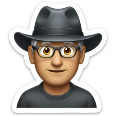 Tim cook with a hat backwards  sticker