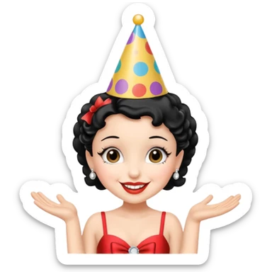 Betty boop birthday sticker