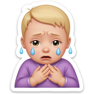 Sad baby crying  sticker