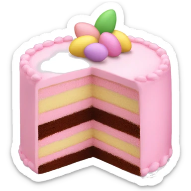 easter pastel light pink cake sticker