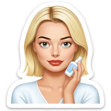 Margot Robbie skincare  sticker