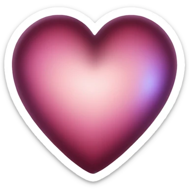 maroon iridescent heart sticker