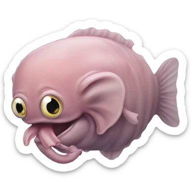 Blob fish elephant trunk sticker