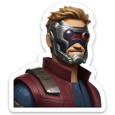 Starlord guardian of the galaxy happy sticker