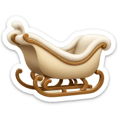 Beige sleigh ￼ sticker