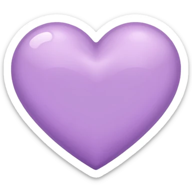 Lilac heart sticker
