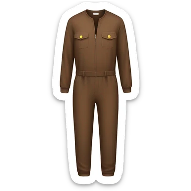 realistic brown jumpsuit sticker