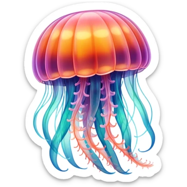 A flower-like jellyfish sticker