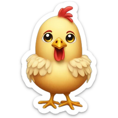 judgmental chicken sticker
