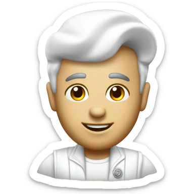 Vanilla ice cream man sticker